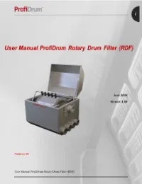 User Manual ProfiDrum Rotary Drum Filter (RDF)